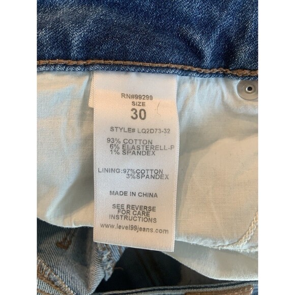 Level 99 Pants Womens Sz 30 Blue Denim Jean Innocent Bootcut Anthropology $120 - Picture 4 of 5